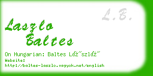 laszlo baltes business card